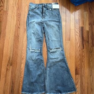 Women's Distressed Flare Jeans Never Worn